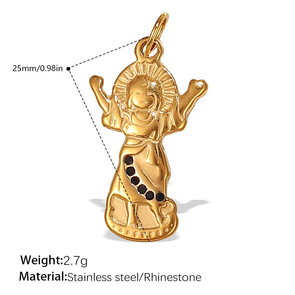 2026 DIY Pendant Necklace Fortune Amulets 18K Gold Plated Stainless Steel Charms Protection Luck Pendants for DIY Jewelry Making