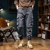 Multi-pocket Overalls Leggings Men's High-end Pants Trendy Brand High-end Men's Casual Loose Men's Trousers