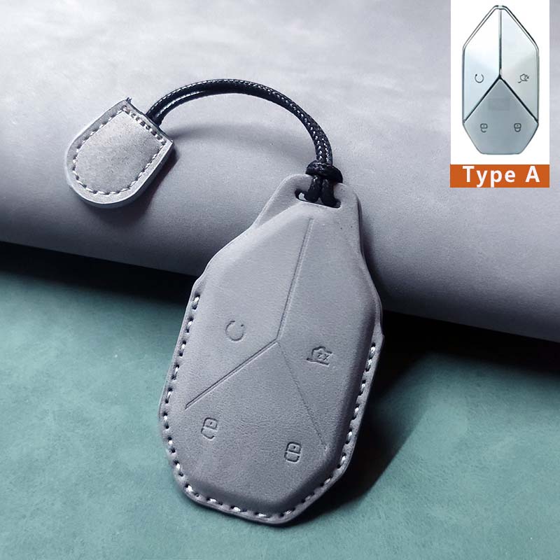 Car Remote Key Case Cover For BYD Equation Formula Leopard 5 8 3  Leather Keychain Shell Luxury Key Holder Protector Accessories