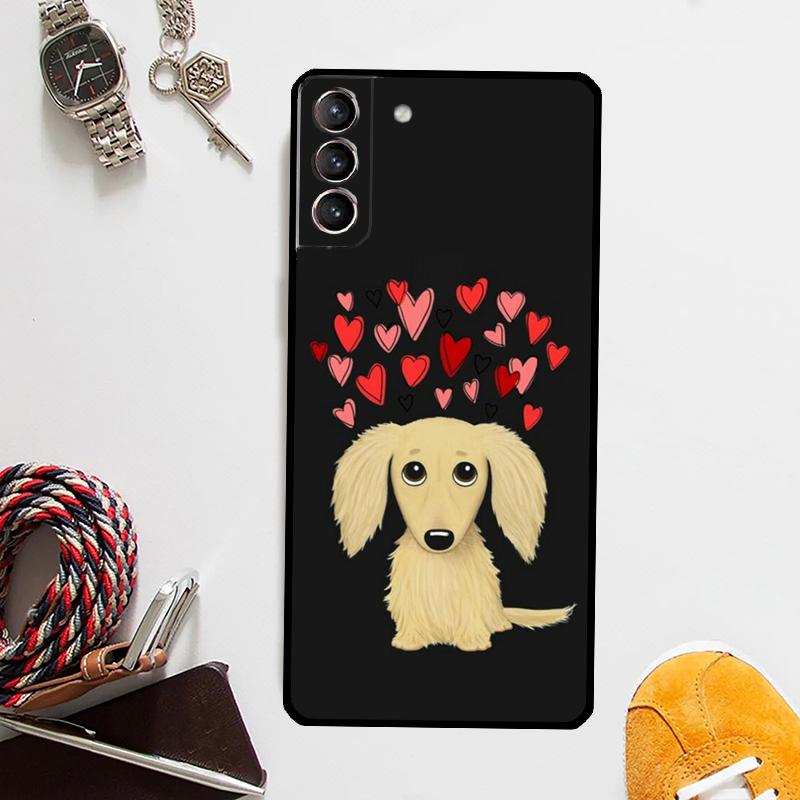 I Love My Dachshund Case For Samsung Galaxy S25 Ultra S20 S21 S22 S23 Plus S24 Ultra S9 S10 S25 FE Cover Coque