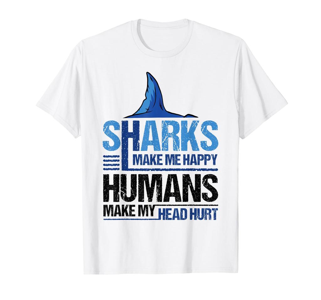 Funny Shark Lovers Will Have a Headache T-shirt