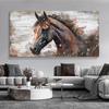 Abstract Brown Horse Picture Poster Canvas Painting Living Room Wall Art Mural Decoration Mural for Modern Home Decor Cuadros