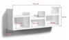 Wall Hanging Shelf, Bookcase - No. 18 white