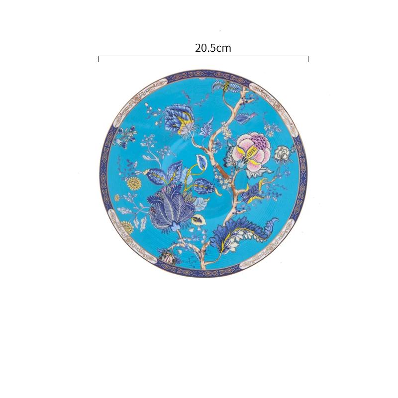Creative Chinese Style Dinner Plate Light Luxury Restaurant Steak Plates Exquisite Flower Breakfast Salad Plate Home Tableware