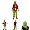 Eye-catching Grinch Cosplay Costume Set For Halloween Masquerade Parties