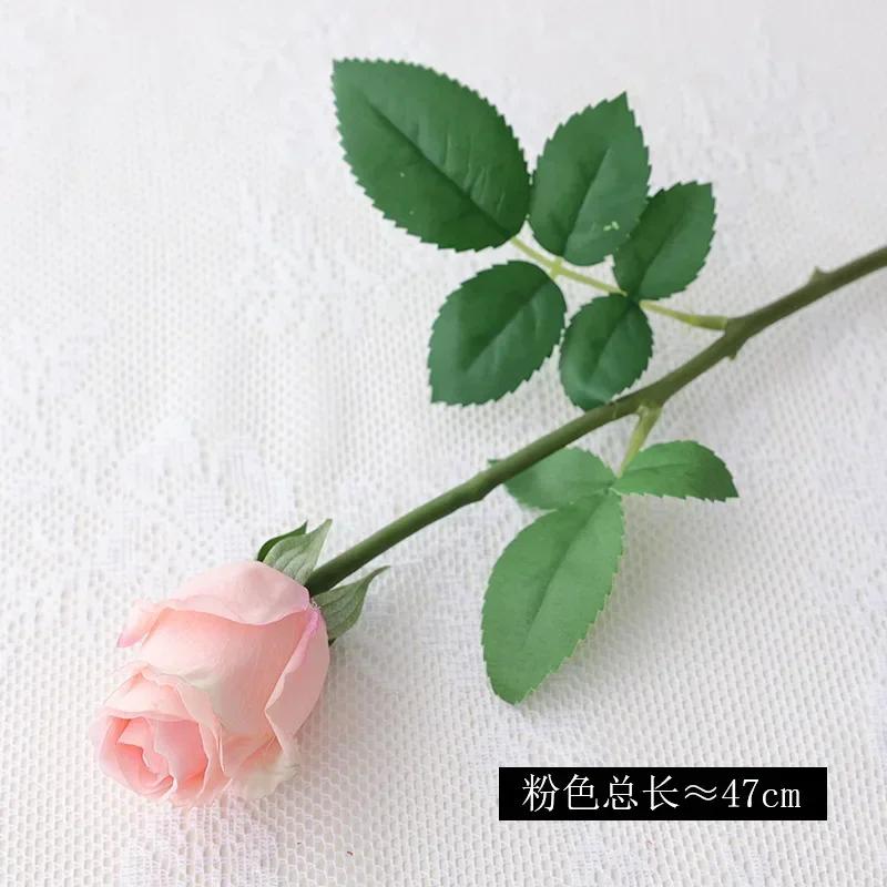 10 Pcs/lot Moisturizing Real Touch Roses Artificial Flowers Bridal Bouquet Rose Wedding Decor Home Party Valentine's Day Floral