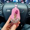 Flower Flower Remote Key Bag Crystal Crystal  Keychains Key Cover  Car Interior