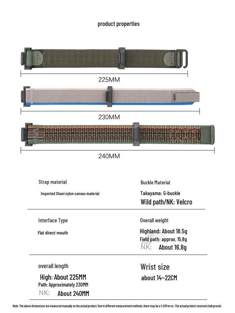 Casio Alpine Trail Loop řemínek pro sportovní hodinky G-SHOCK GA100 a DW-5600