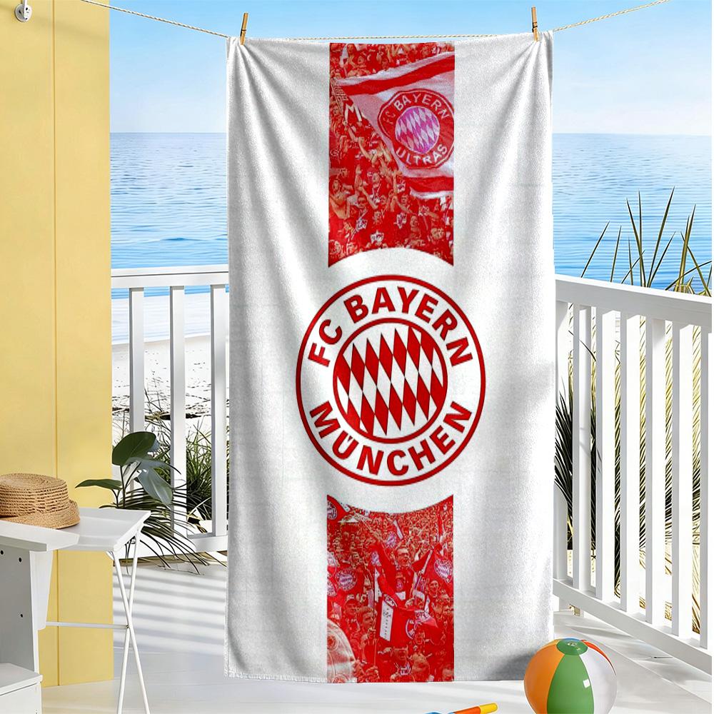 Fc Bayern München E.v Fan Beach Towel Soft Durable Quick-Dry Comfortable Lightweight Suitable for Swimming, Gym, Camping, Yoga Vacation