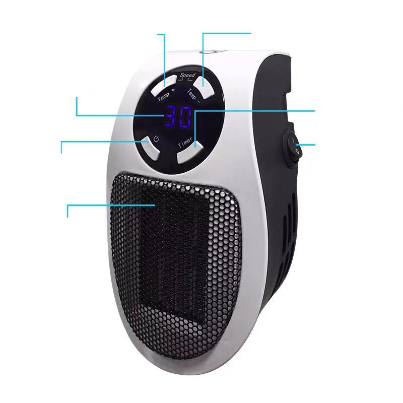 Tragbarer elektrischer Raumheizer Mini PTC Keramik Desktop Heizlüfter mit Thermostatsystem für