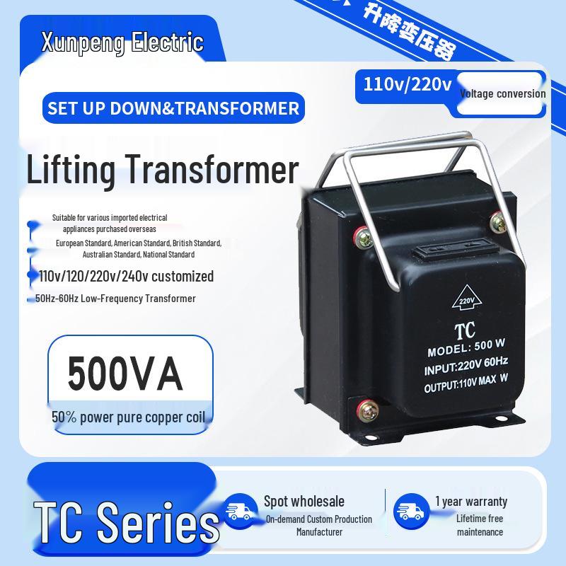 TC 500W Voltage Converter: 110V/220V for Home & Marine Use