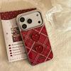 Retro Burgundy Button Phone Case for iPhone 16, iPhone 17, iPhone 17 Pro Max