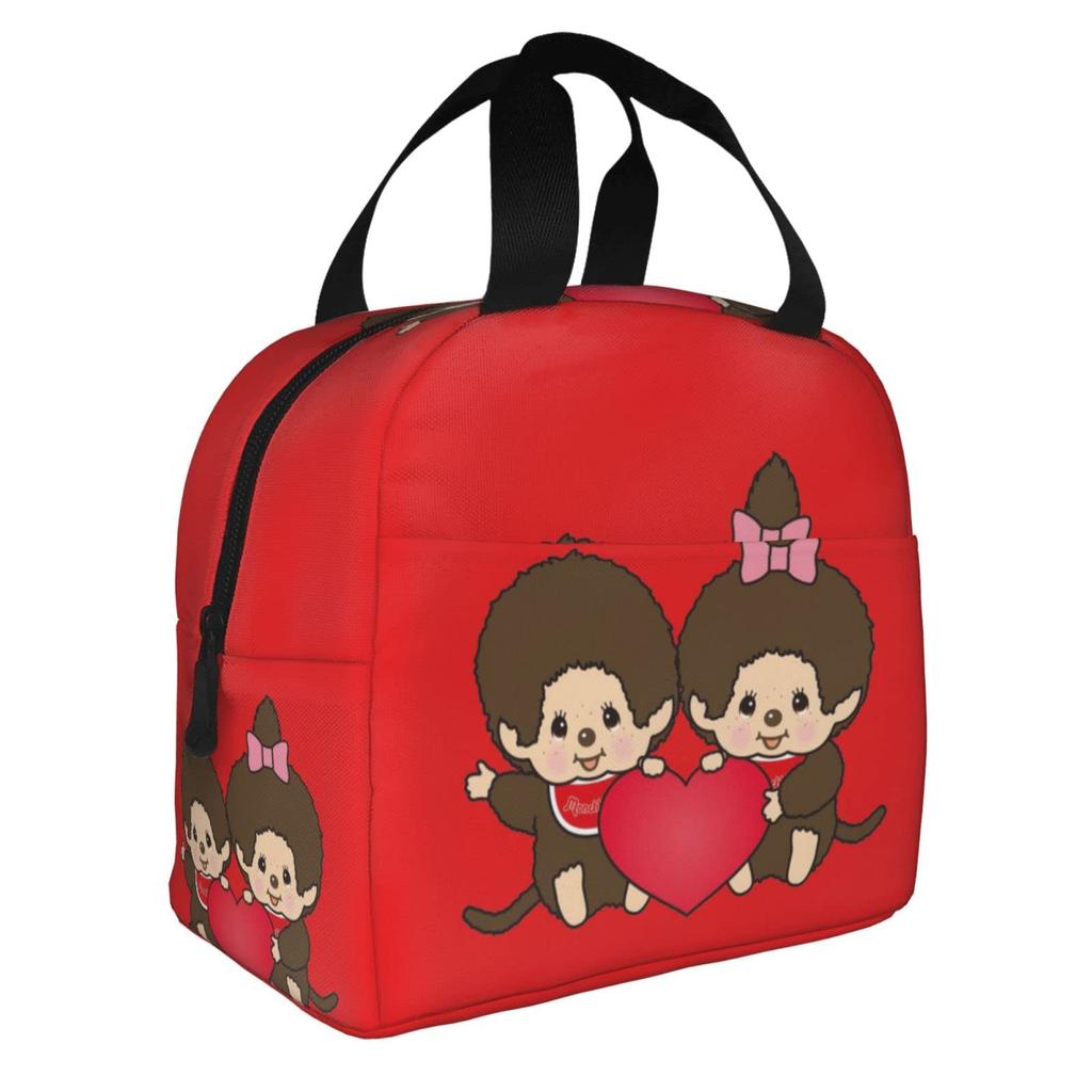 Monchhichi Cooled Lunch Lunch Thermal Cooler Lunch Soft Cooler Bag Bag, Black, Box, Insulation, Bag, Zippered, Compact, Bag, Bag, Tote/Eco