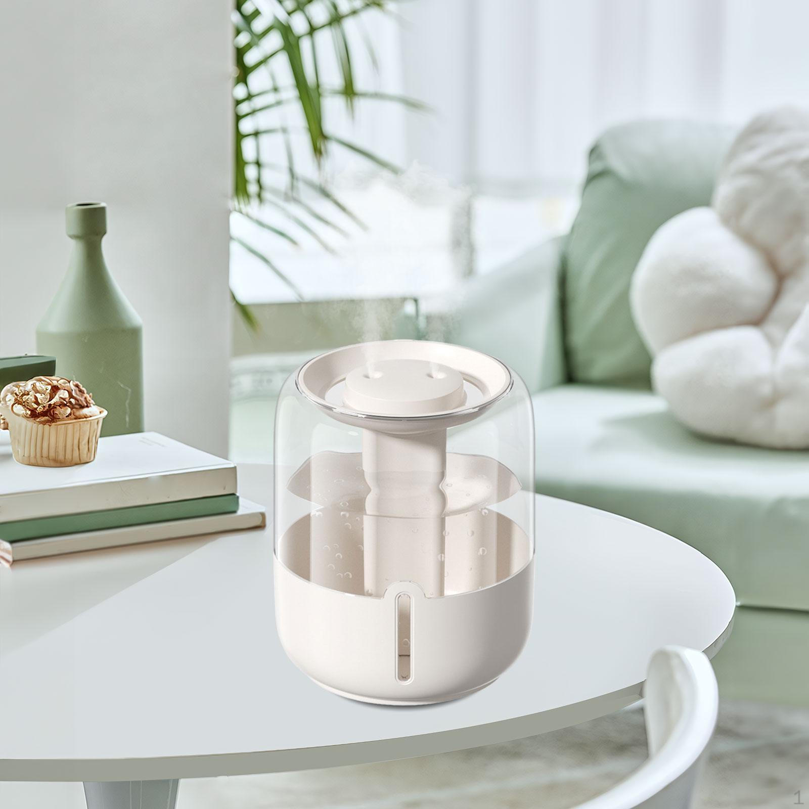 

Увлажнитель воздуха для настольного использования с ночником и 3 режимами распыления, резервуар 6,8 л для спальни бежевый