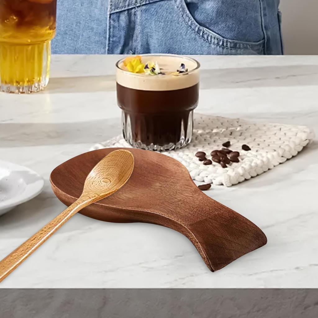 Wooden Spoon Holder Stove Spoon Rest Farmhouse Utensil Holder Kitchen Counter Decor For Cooking Restaurant Buffet Barbecue
