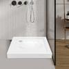 Large 33x33 Inch Square Shower Base Tray, 573 lbs Load Capacity, Non-Slip Bathroom Floor Pan, White Waterproof Shower Receptor