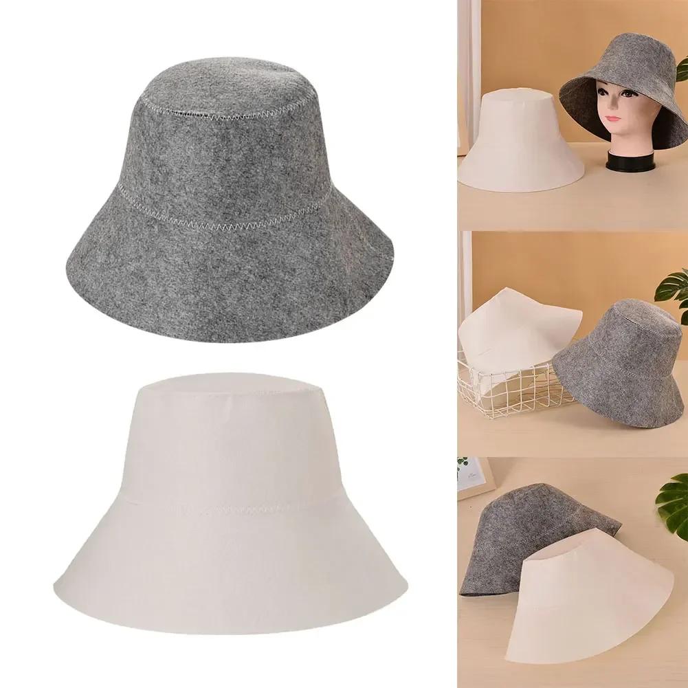 Felt Head Protection Anti Heat Sauna Hat Thicken Wool Felt Shower Cap Hair Turban Quickly Drying Hats Sauna Bathroom Accessories