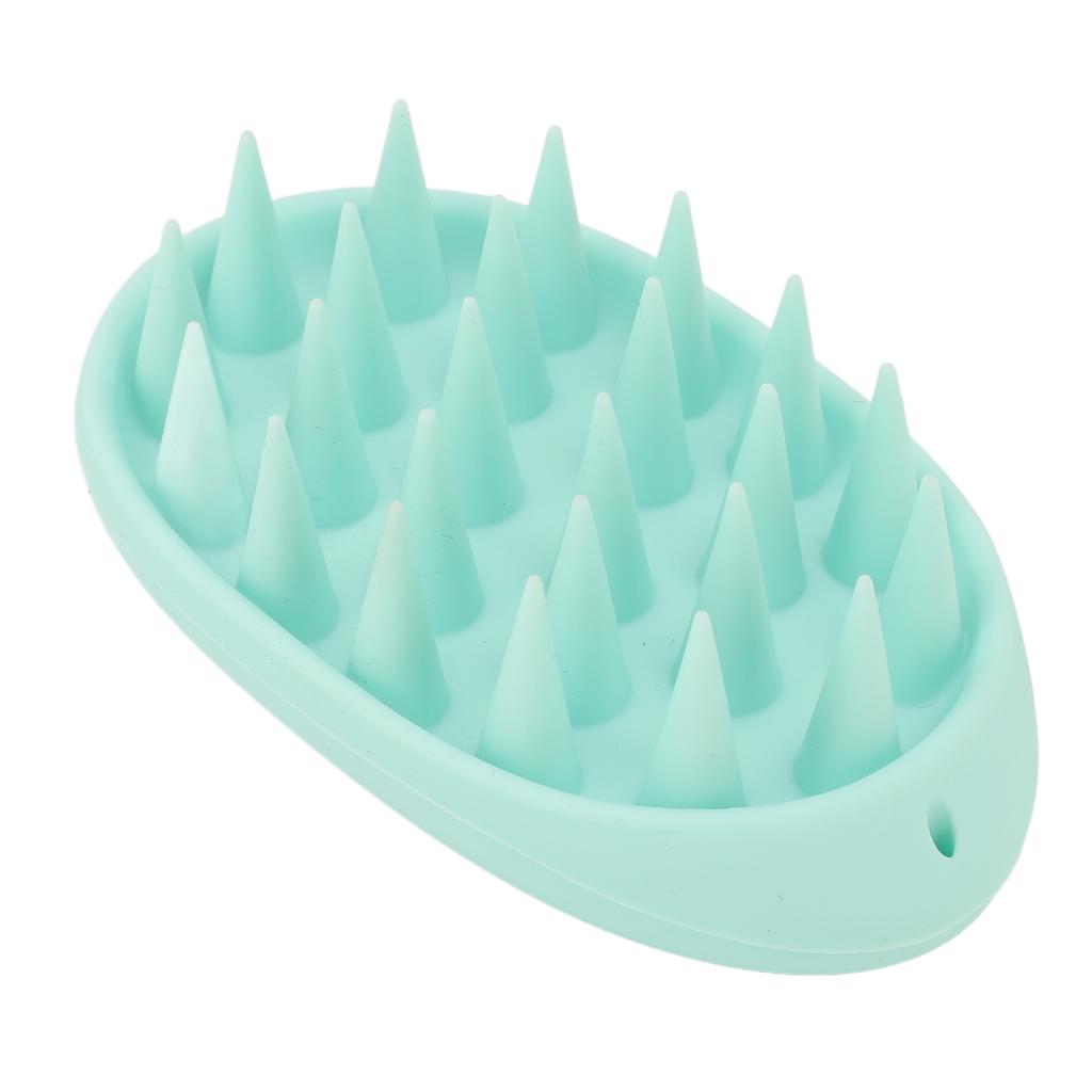 3pcs Oval Shape Hair Brush Silicone Elastic Wide Teeth Shampoo Brush for Hair Washing Cleaning