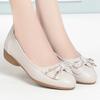 Soft Leather Soft Sole Mother Shoes New Spring and Autumn Single Shoes Women's Wedge Heel Non-slip Women's Shoes Work Comfortable Versatile Casual 