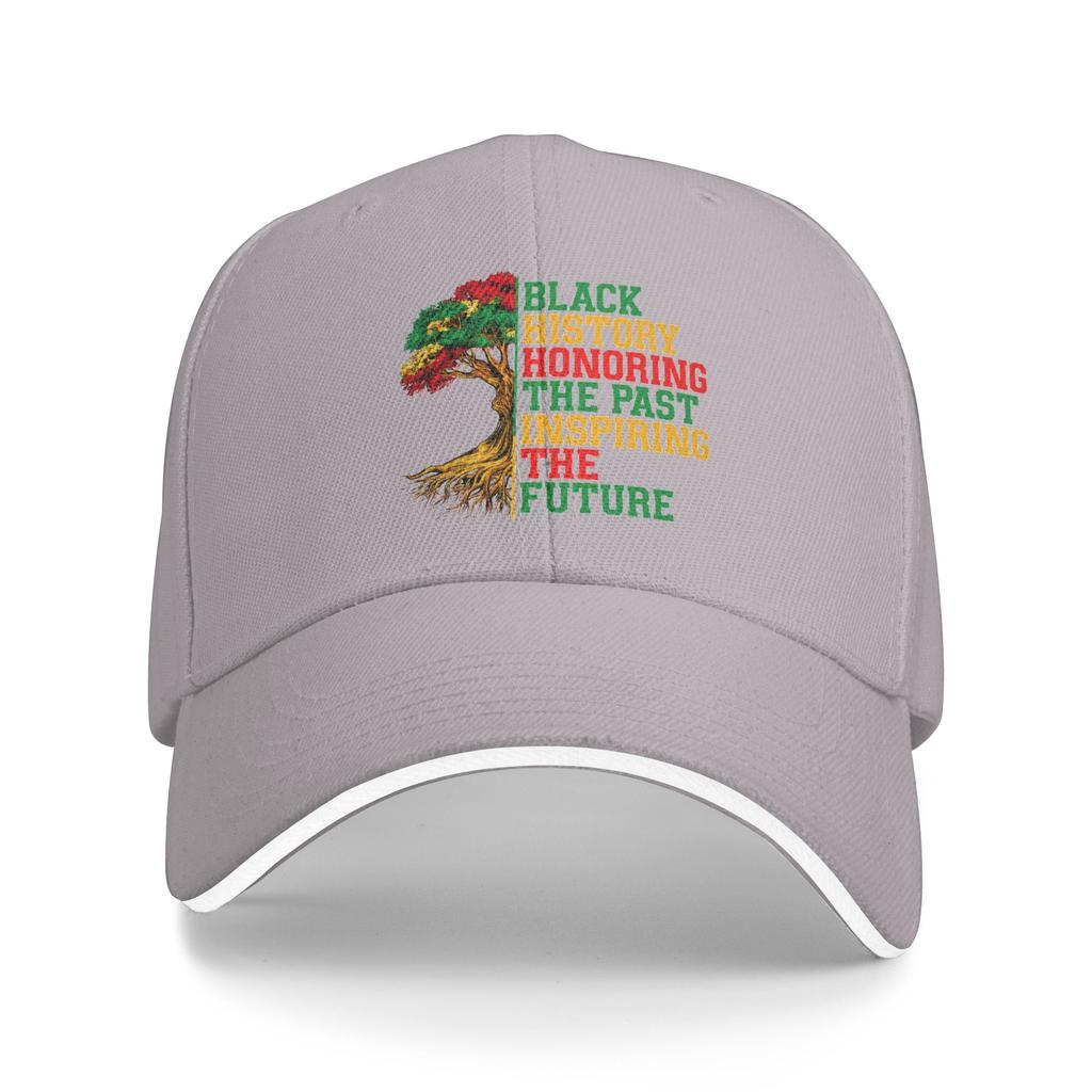 Black History Inspiring The Future African Baseball Cap Outdoor Gym Breathable Hip Hop Hats Male Y2k Retro Custom Baseball Caps