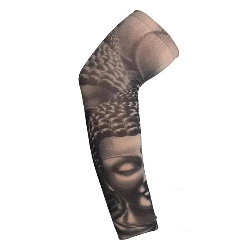 

2Pcs Stretch Nylon Sleeves Halloween Tattoo Props UV Sunshade Arm Sleeves Ice Protection Cooling Cycling Fishing Outdoor Sports One size
