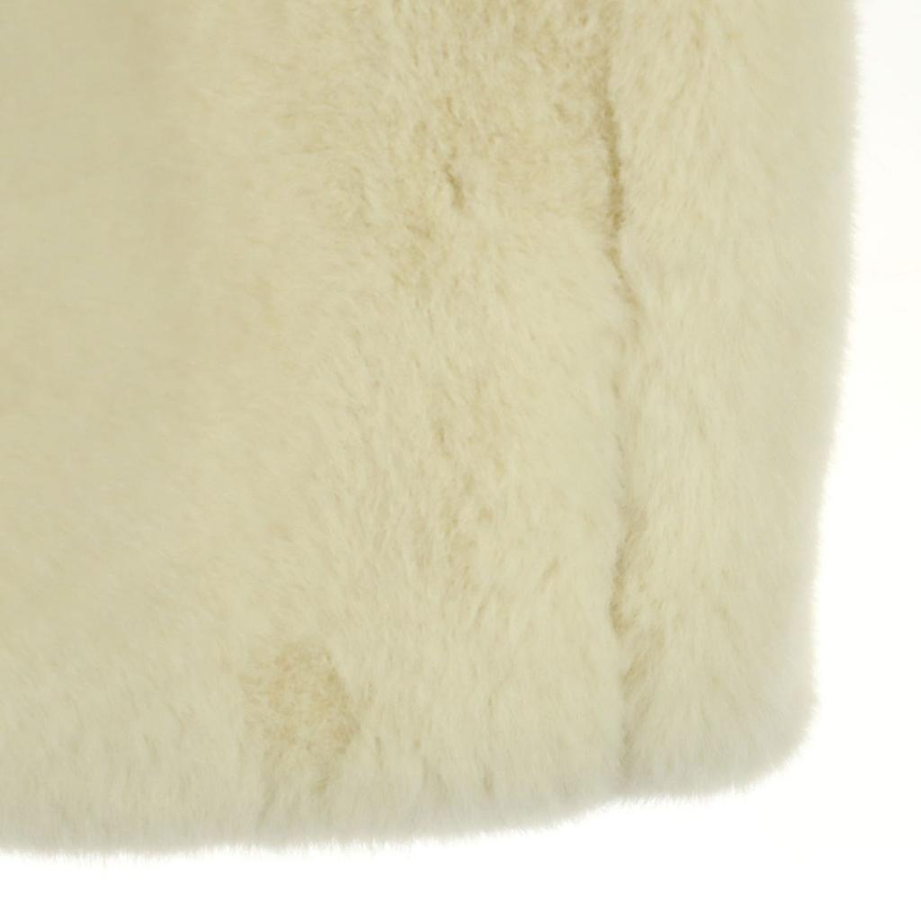unused URBAN RESEARCH Long sleeve fake Fur coat F white Women Used