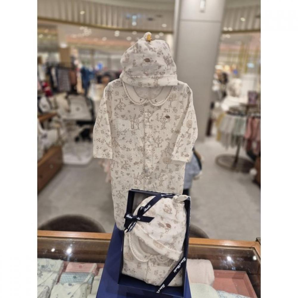 Aesop Air Jumpsuit Hat Set Show Chocola Newborn Birth 100 Days Gift  Tnprqx021 Ivory/75