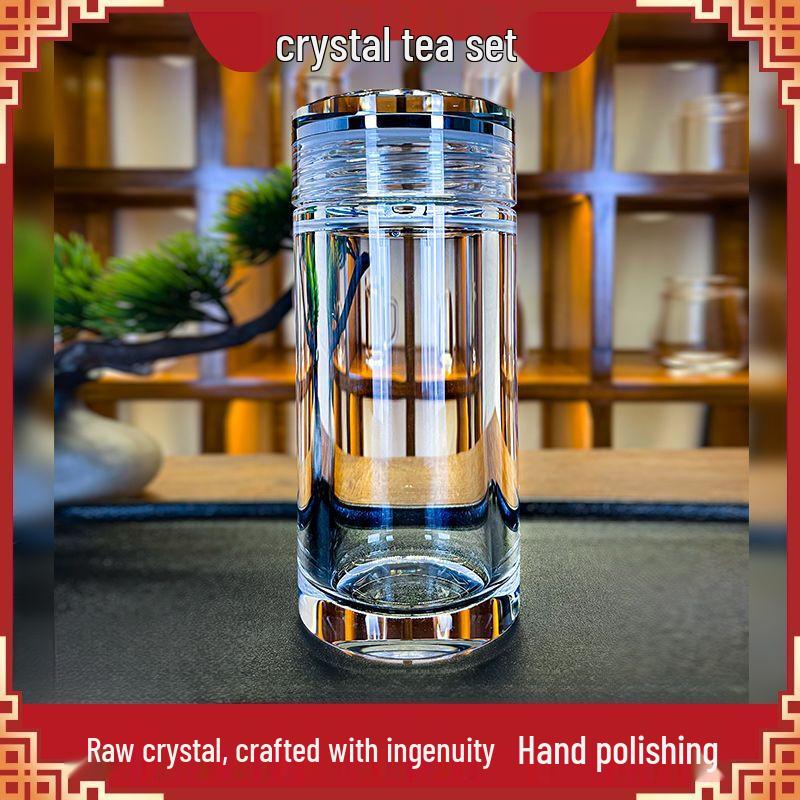 Premium Handcrafted Natural Crystal Tea Infuser Bottle