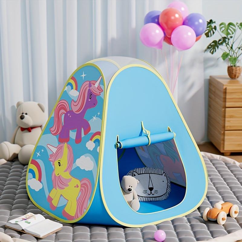 

Magical Unicorn Play Tent | Indoor/Outdoor Birthday Party, Ventilated Easy Setup, Breathable Mesh Vents, Sturdy, Lightweight синий
