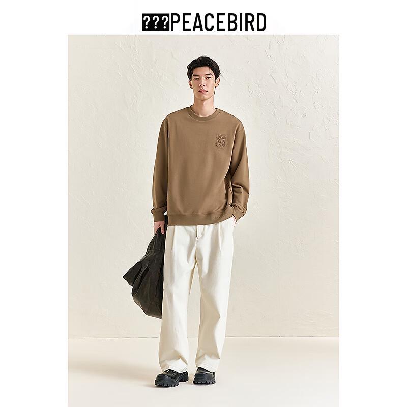 PEACEBIRD Men's Warm Crewneck Sweatshirt