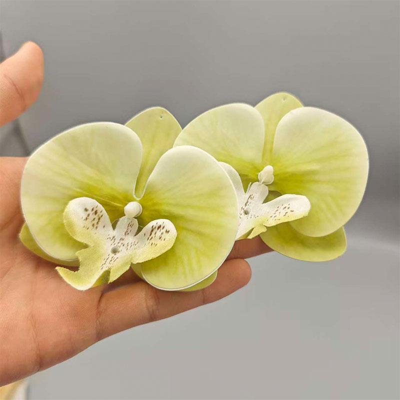 European-American Cross-Border Earrings: Women's Fashion 3D Butterfly Orchid Flower Head Jewelry, Exaggerated High-End Style
