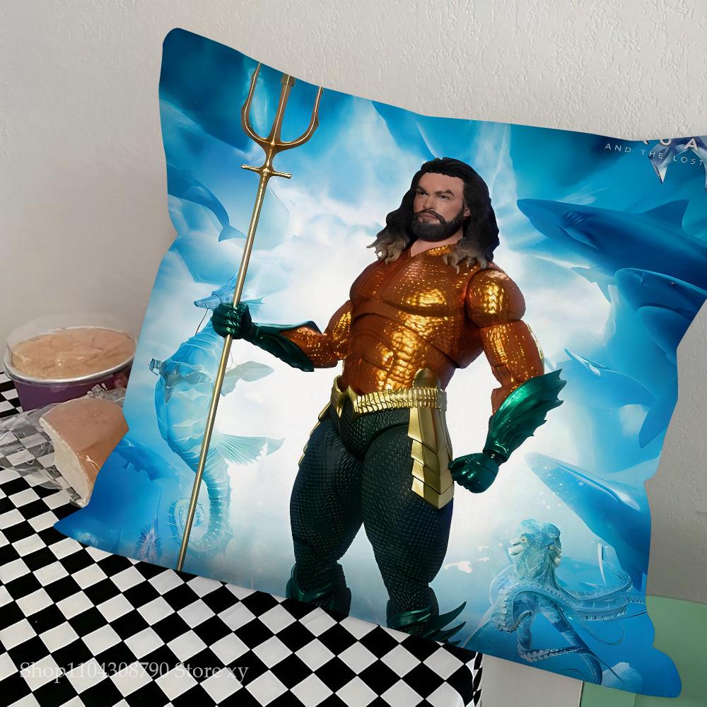 A-Aquaman And The Lost Kingdom Movie Pillow Bedroom Sofa Leisure Comfort Cushion Car Living Room Home Decoration 16x16Inch