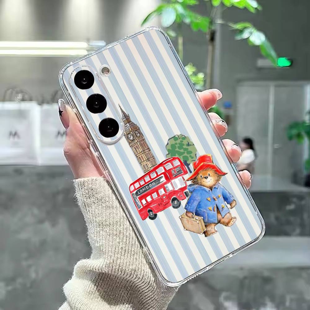 Cute P-Paddington Bear Phone Case For Samsung Galaxy A91,80,73,72 ,71,53,52,32 ,31,22,21s,20,Transparent Case