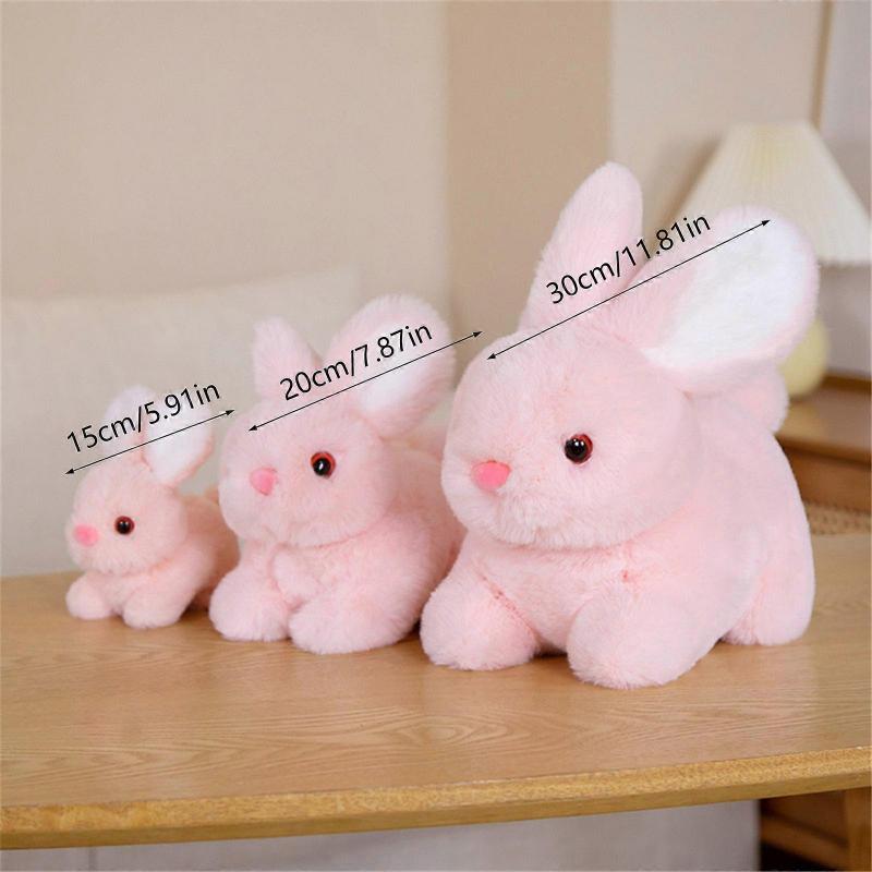 Stuffed Animal Rabbit Doll Couch Decors Soft Toy Baby Toy for Toddlers Emotion Smooth Christmas Gift  White 20cm
