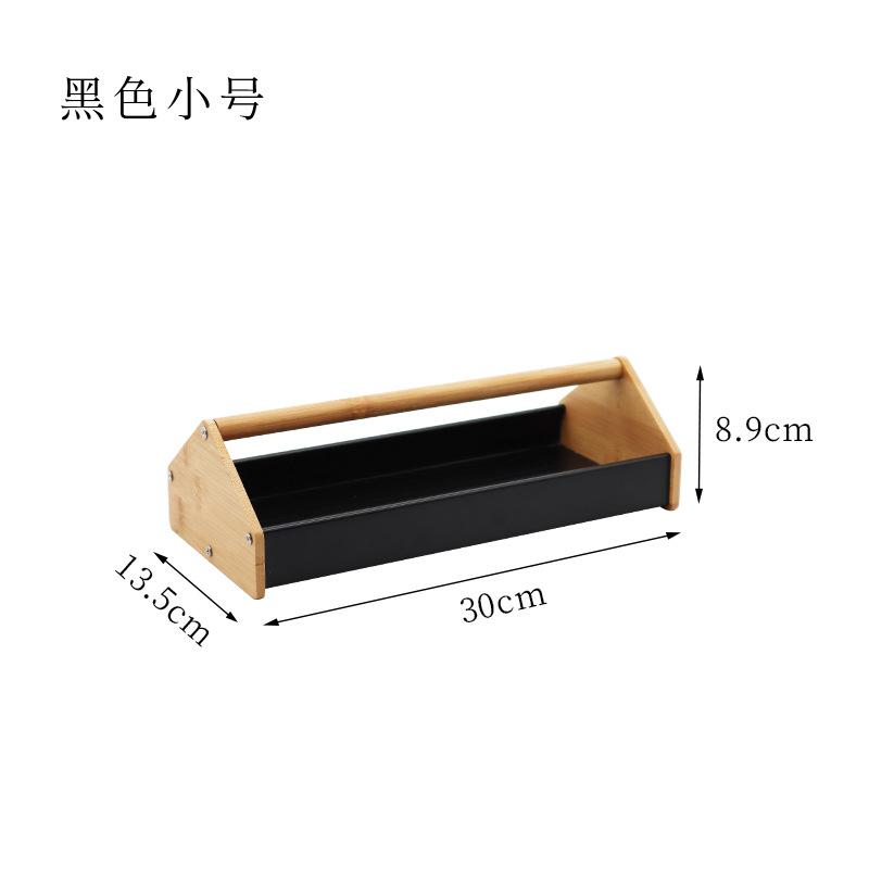 

Japanese Style Simple Bamboo Handle Tray Living Room Entrance Aromatherapy Sundries Small Items Desktop Storage Plate