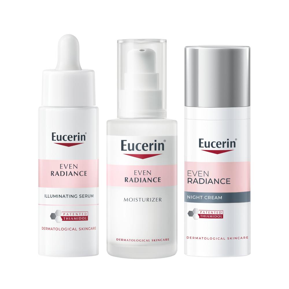 [Eucerin] Even Radiance Thiamidol Night Cream 50ml + Illuminating Serum 30ml + Moisturizer 50ml 3-Piece Set