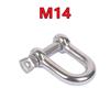 M4-M14 D Type Shackle Short Paragraph Rigging 304 Stainless Steel Shackle Hooks Boat Rigging Hardware for Chain Wirerope Lifting