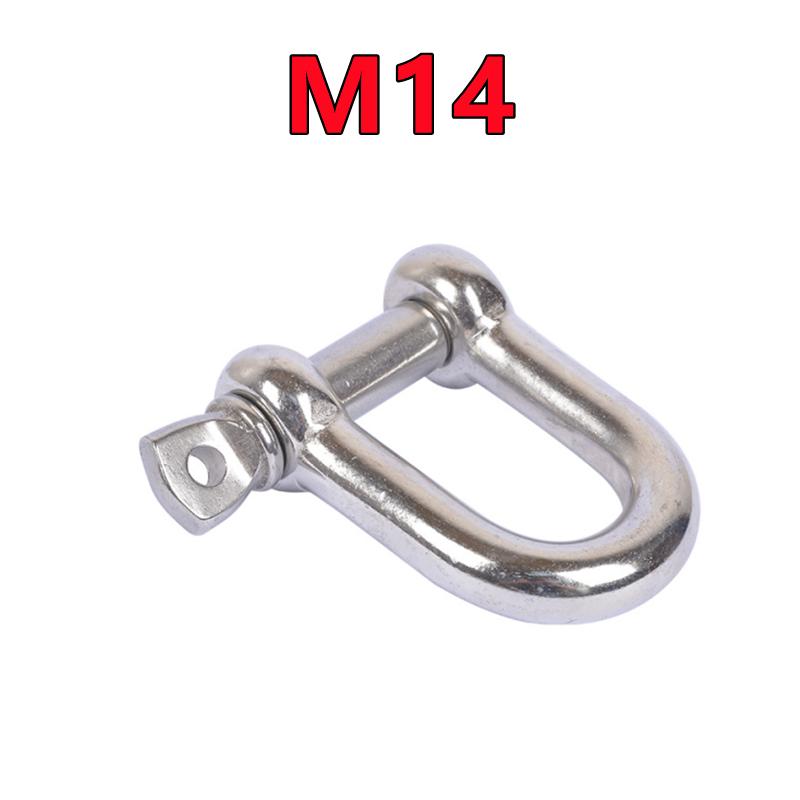 M4-M14 D typ třmen krátký odstavec rigging 304 nerezové třmenové háky lodní rigging hardware pro řetězové drátěné lana zvedání