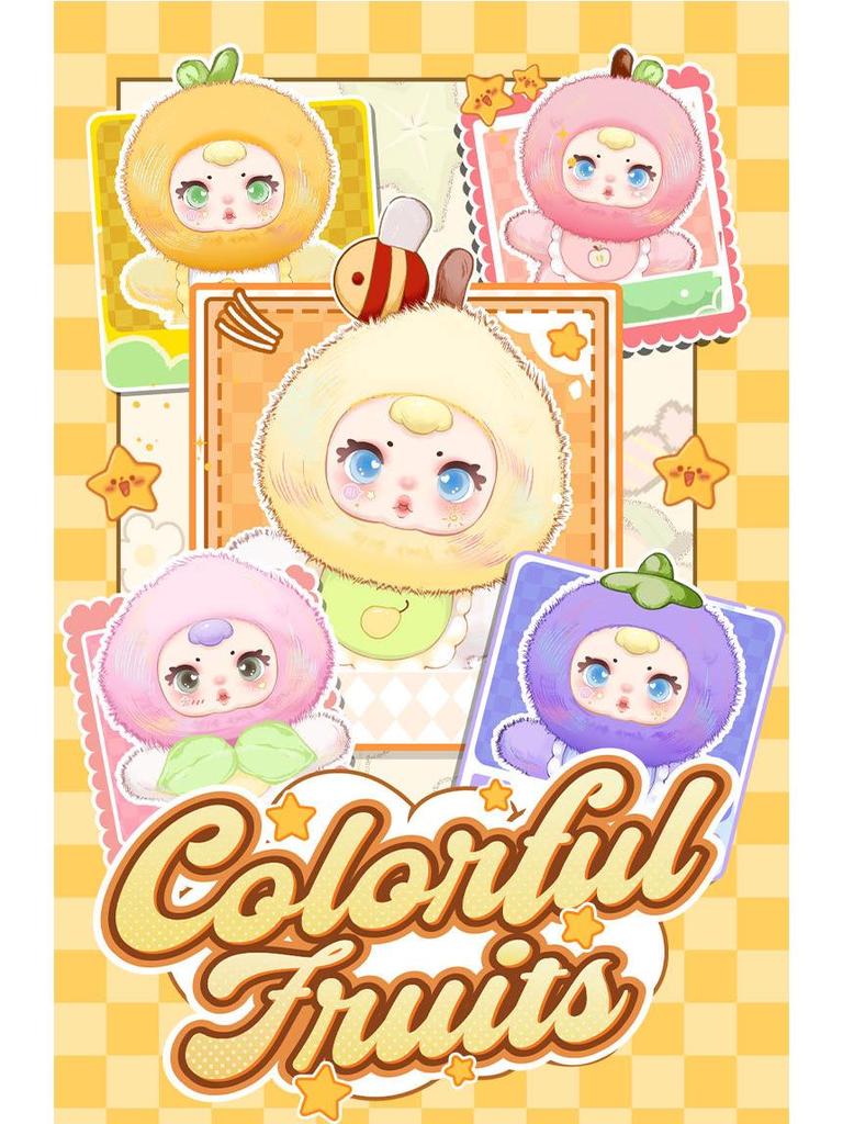 MM Milk Candy Plush Doll: Cute Cartoon Fruit Plush Blind Box Desktop Ornament