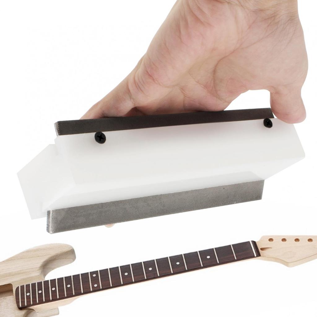 Length 7 Inch 35 and 90 Degrees Double Sided Fret End Beveling File for Acoustic / Electric Guitar Bass Low Friction Luthier Angle Tool