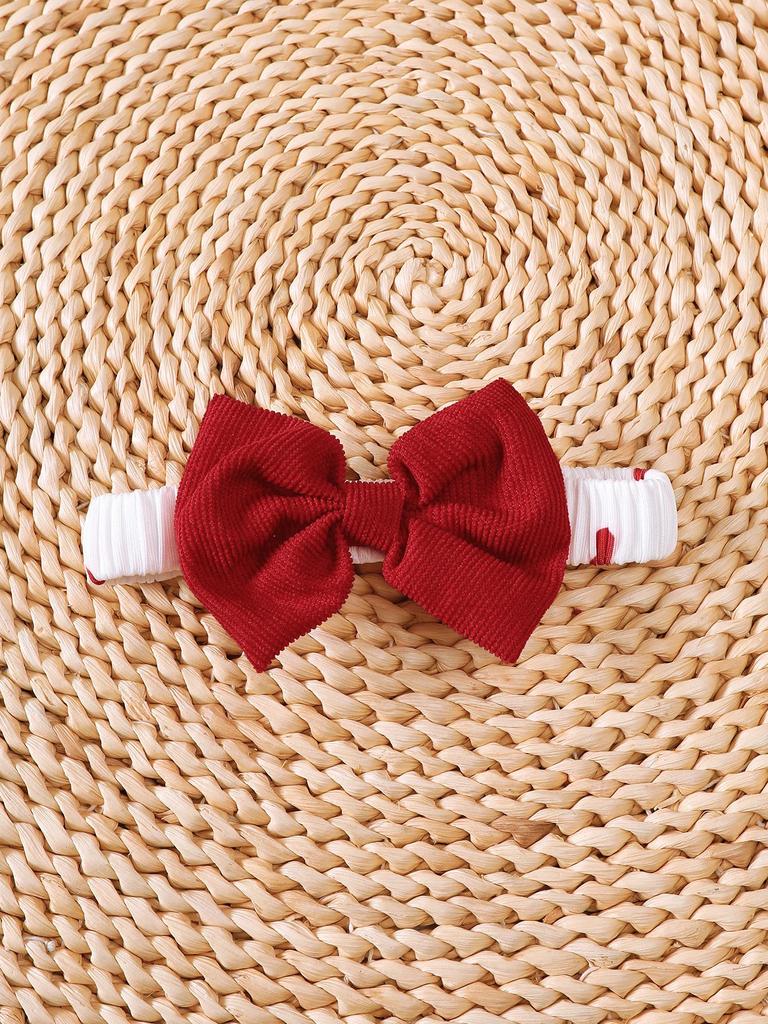 0-18 Months Baby Girl Clothing Outfit 3Pcs Bodysuit Heart Print Long Sleeve Jumpsuit Headband Newborn Baby Autumn Clothes Set