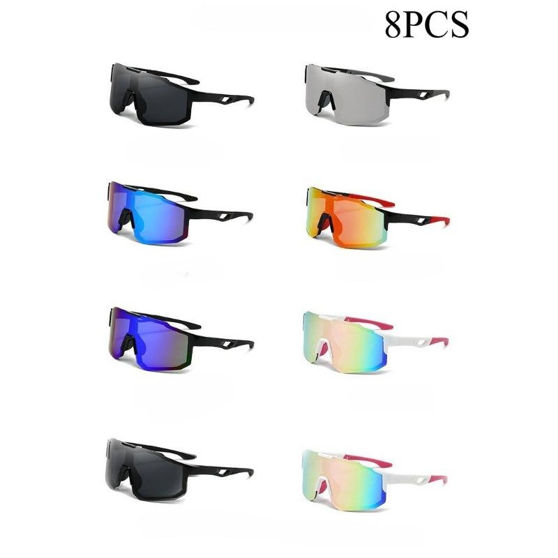 

8Pcs Unisex Pochromic Sunglasses for Sports Cycling Running with UV Dust Rain Shield