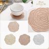Heat Insulation Mat Single Rose Pattern Coaster 10cm Diameter Durable Non-slip Design for Table Protection and Heat Resistance