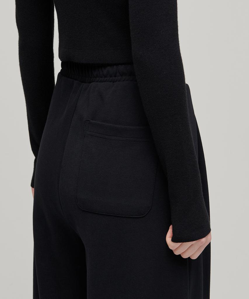 MUSINSA STANDARD WOMAN Women'S Double Knit Two-Tuck Wide Lounge Sweatpants [Black]
