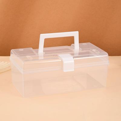 Scatola portaoggetti trasparente portatile per scrivania, snack, auto e giocattoli