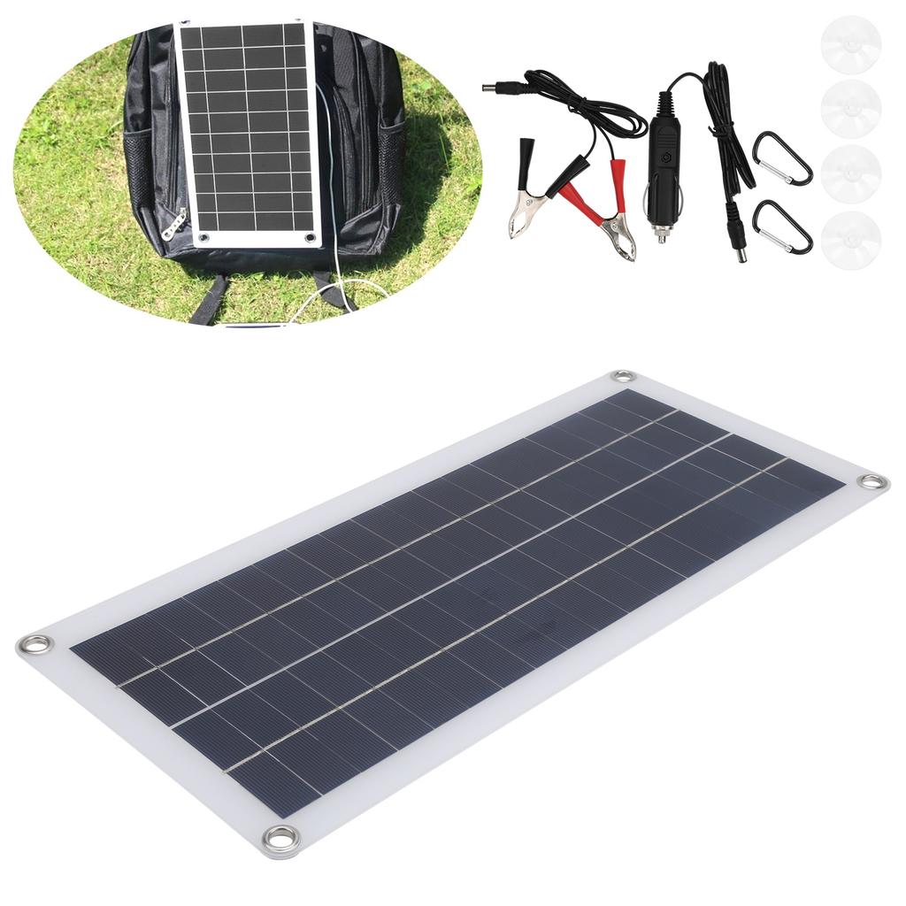 10W Polycrystalline Silicon Solar Panel Dual Output for Outdoor Camping Emergency Charger