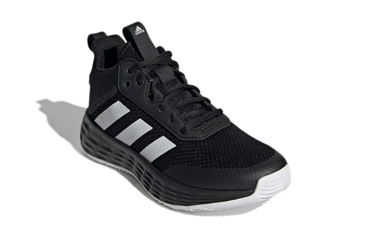 adidas OwnTheGame 2.0 Breathable Mid Top Children's Basketball Shoes Black White Kids' H01558