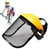 New 1PCS Garden Grass Trimmer Safety Helmet Hat With Full Face Mesh Splash Proof Face Screen Safety Protective Mask