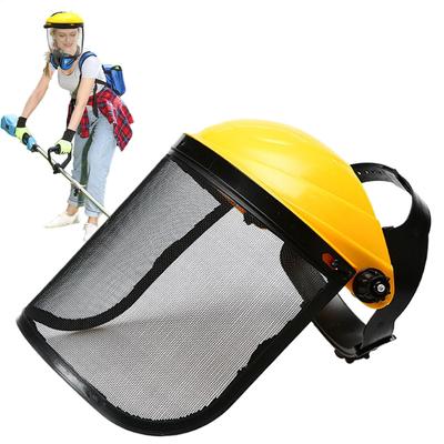 Nieuwe 1 STuks Tuin Grasmaaier Veiligheidshelm Hoed Met Volledig Gezicht Gaas Spatbestendig Gezichtsscherm Veiligheid Beschermend Masker