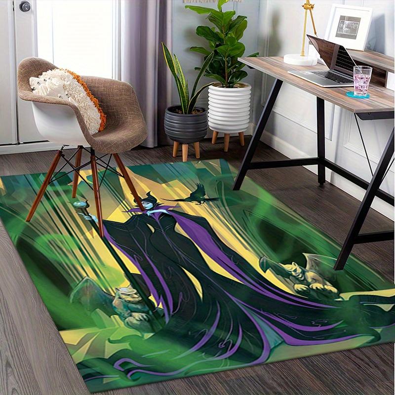 3D Printed Maleficent,Sorceress,Dark Magic Anti-Slip Rug - Machine Washable Office Rug for Living Room, Bedroom, Office - Multiple Sizes